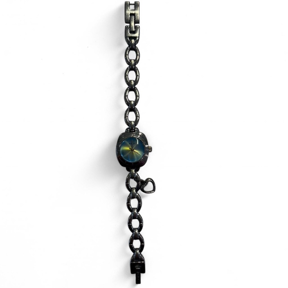 Elegant Black and Blue Chain Watch